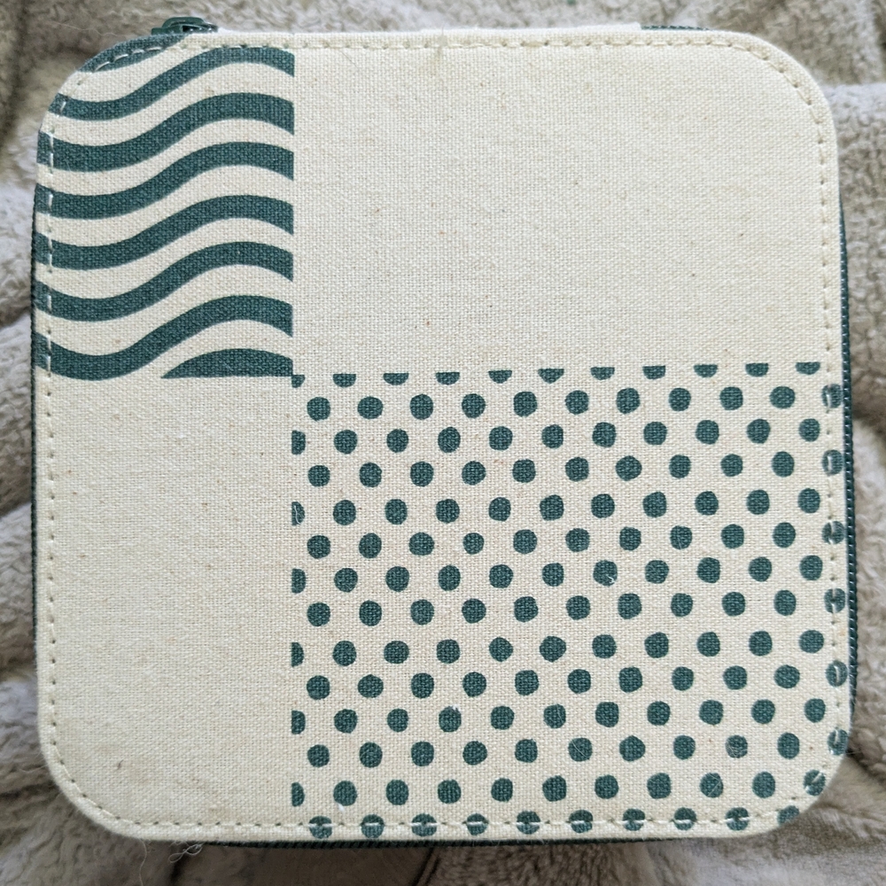 The Body Shop Cream and Green Geometric Bath Accessory